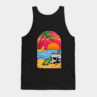 Mexico Beach Skull Tank Top